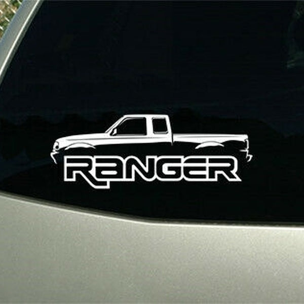 1993-1997 Ford Ranger extended cab truck car outline sticker decal wall graphic