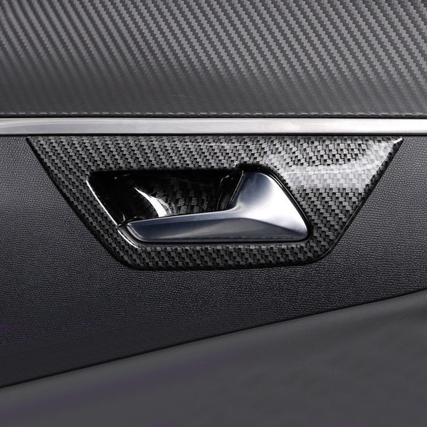 For Peugeot 3008 GT 3008GT 2017-2019 2020 ABS Carbon FiberInterior Inner Door Handle Catch Cover Trim Inserting Decal Panel Car Accessories