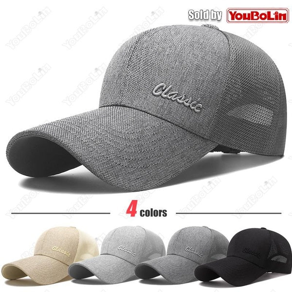 4 Colors Classic New Fashion Casual Cotton Snapback Hats Outdoor Sport Baseball Cap For Men and Women Breathable mesh extended brim Style Design