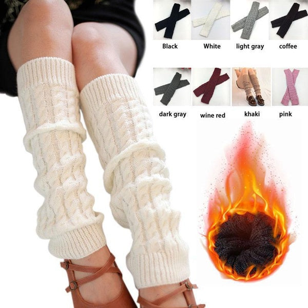 1- 2 Pairs Women's Fashion Knitted Crochet Boot Socks, Winter Warm Boot Socks, Women's Over-the-knee Knitted Warm Long Socks, Valentine Christmas Gif