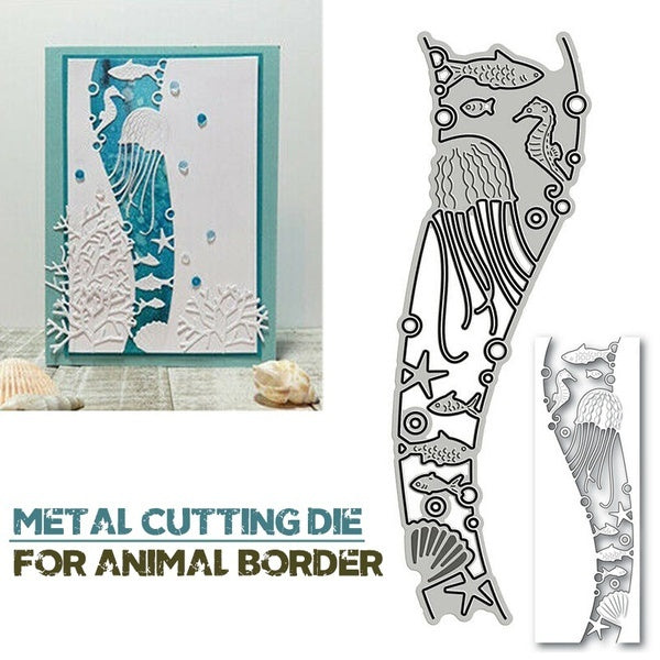 New Ocean Animal World Border Metal Cutting Dies DIY Cards Stencils Photo Album Embossing Paper Making Scrapbooking Card Mold Crafts Dies