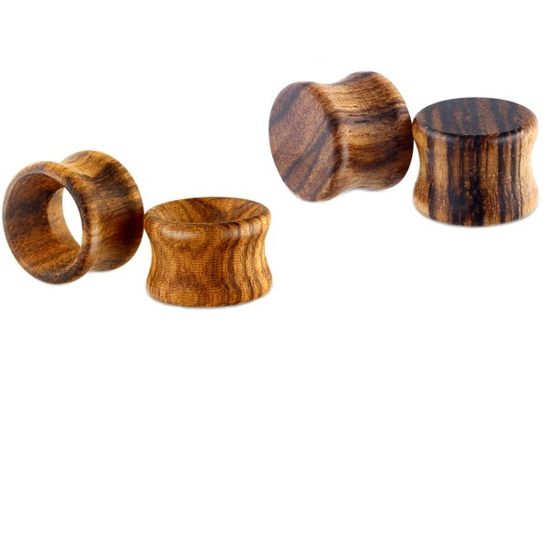 Alisouy 2 pièces mode bouchons d'oreille bois noir chair Tunnels selle oreille jauges solide étoile creuse corps Piercing bijoux expanseurs