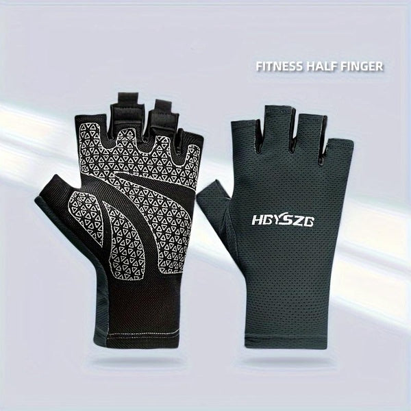 Half-finger Cycling Half-finger Women's and Men's Outdoor Fitness Gloves Anti-wear Sports Gloves Fishing Gloves Bicycle Gloves