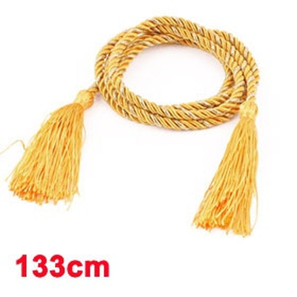 Window Curtain Tieback Tie Back Tassels Trim Rope Cord String 133cm Gold Tone-Coffee-Black-Multicolor-Purple