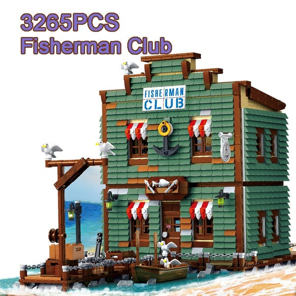New 3265Pcs Fisherman Club Model Building Block Brick Educational Assembly Kid Toy Children Christmas Gift