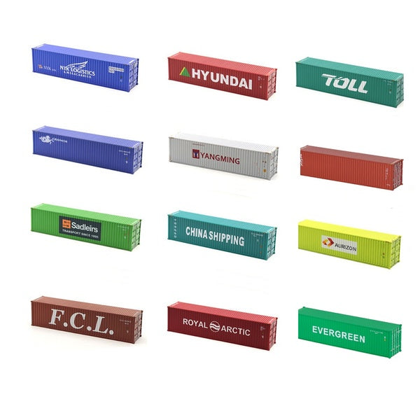 HO 1:87 Scale New 40ft Model Container Train Accessories for Model Train Scene Layout or Desk Decoration