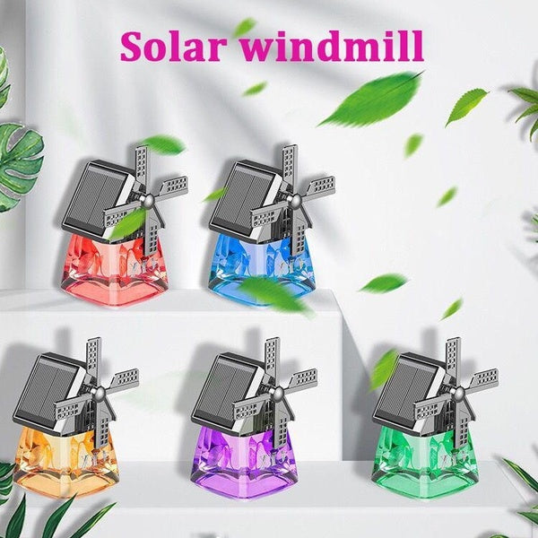 Solar car aromatherapy Car perfume bottle car odor removal durable light fragrance solar windmill ornaments Aroma therapy