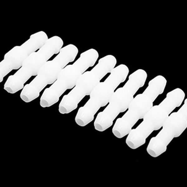10Pcs Plastic White Straight Hose Pipe Tube Air Water Connector Jointer for Car