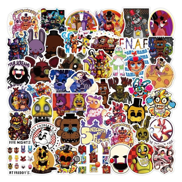 10-50Pcs NEW Five Nights at Freddy's Cartoon Graffiti Stickers for DIY Luggage Laptop Skateboard Motorcycle Bicycle Stickers