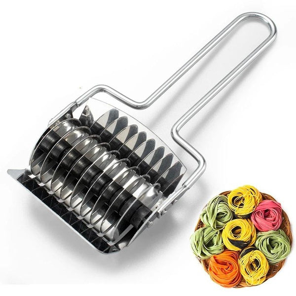 1PC Stainless Steel Spaghett Noodle Maker Lattice Roller Docker Dough Cutter Tool Kitchen helper DIY Dough cutting tool OK 0249