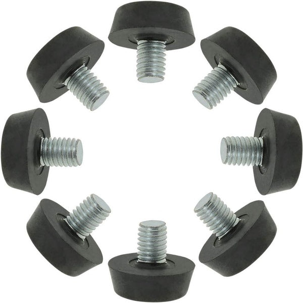 M8 x 10 x 22mm Furniture Glide Leveling Feet Adjustable Leveler Floor Protector for Table Desk Cabinet Leg 8 Pack