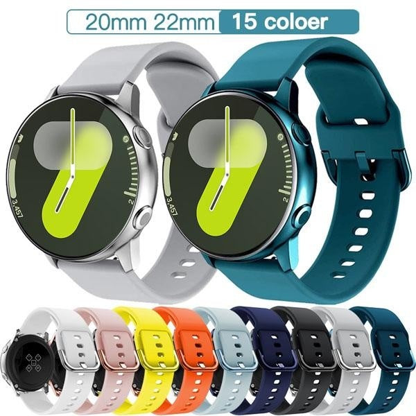 22mm 20mm Silicone Strap for Samsung Galaxy Watch 7 6 5 4 Fe 44mm 40mm 6 Classic 43mm 47mm 5 LTE 5 Pro 45mm 4 Classic-46mm-42mm-3 Active 2 Smartwatch
