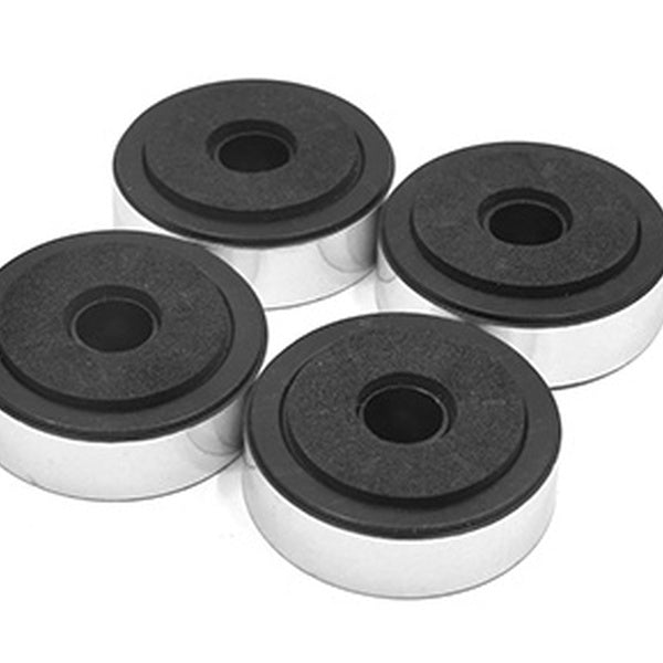 4pcs Silver Tone Plastic CD Player Speaker Amplifier Feet Pads for Home Car