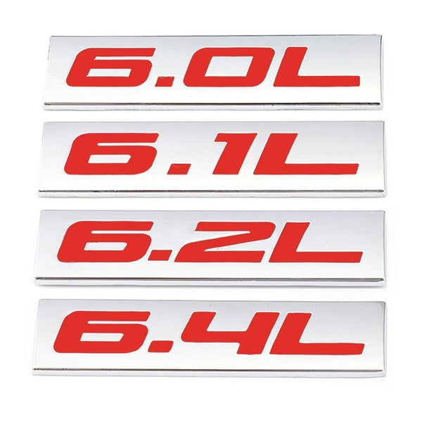 6.0L 6.1L 6.2L 6.4L Energy Emblem Badge Trunk Car Sticker Decal