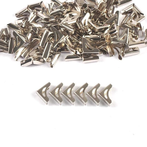 100pcs mini Silver Hollow Metal Corners DIY Crafts Scrapbooking Embellishment Albums Books Decoration 10x10x3mm C1844