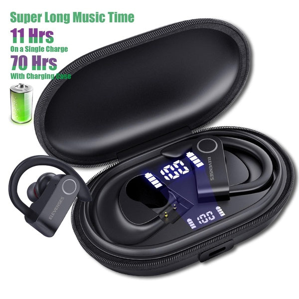 Sport Bluetooth headphones Stereo heavy Bass 11 Hours Playtime TWS in Ear Bluetooth earphones Sweat resistant IPX5 waterproof True Wireless Earbuds 5