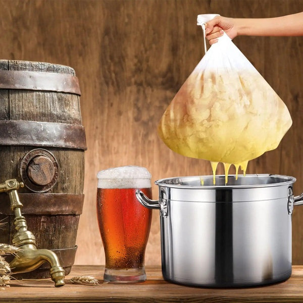 1pc 45cm x 60cm Homebrew Mesh Filter Bag - Ideal for Brewing Malt, Boiling Wort, and Mash Straining in Beer Making, Nylon Food Strainer Bag for Wine