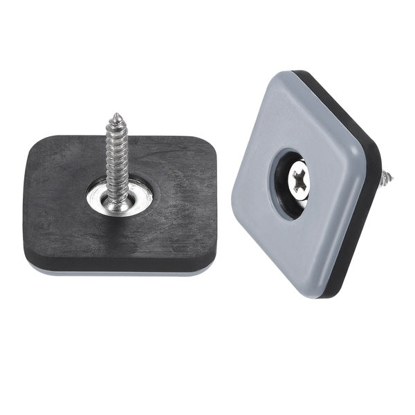 30x30x5.5mm Furniture Feet Slider Glides Screw-in Chair Leg Protector PTFE 12pcs