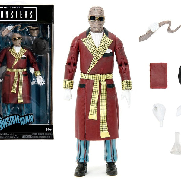 The Invisible Man 6" Moveable Figure with Accessories and Alternate Head and Hands "Universal Monsters" Series by Jada Matron Inn