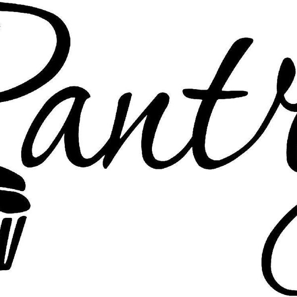 Pantry Wall Decal Kitchen Door Sticker Snack Room Wall Decor Vinyl Wall Art