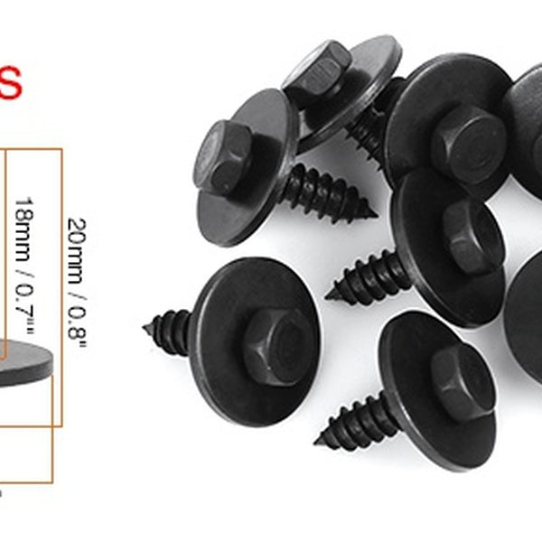 Hex Head Metal Screws with Washer Set of 10 for BMW E46 E60 E90 #07147129160