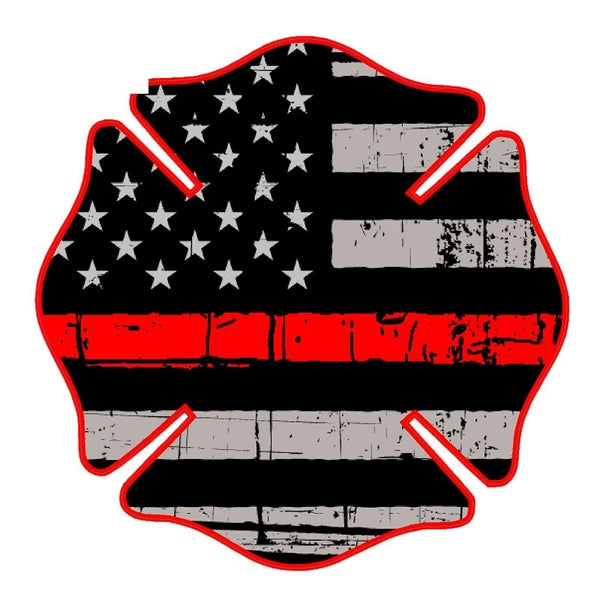 14.5CM*14.5CM Fire Deparment Flag Decal PVC Car Sticker