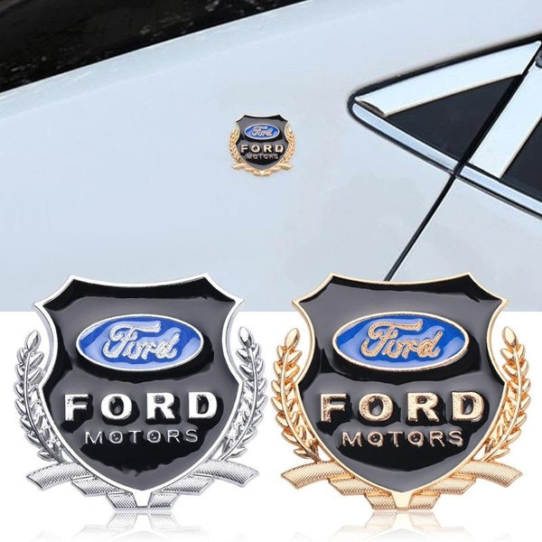 1Pair 3D Metal Car Badge Body Trunk Sticker Auto Window Refit Decal Accessories For Ford Ranger Focus Kuga Mustang MAX Transit Mondeo