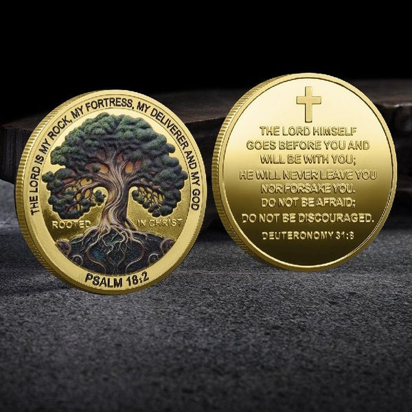 World TreeCommemorative Coin Metal 40mm Golden-silver Copy Badge Coin Gift Souvenir