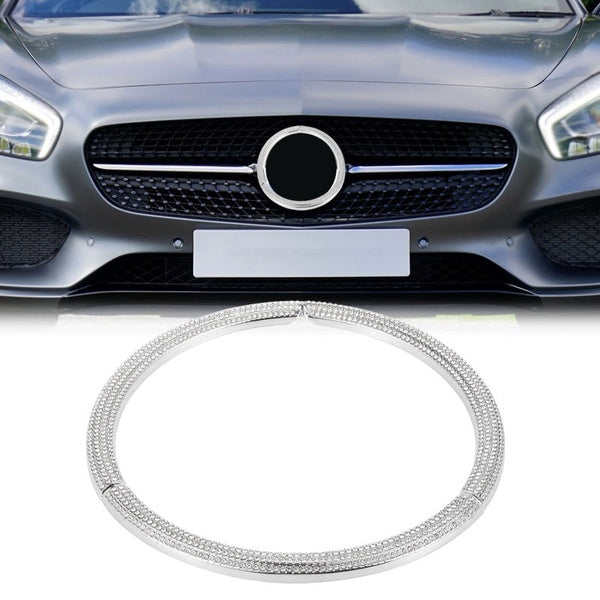 3pcs Car Bling Rhinestone Steering Wheel Buttons Front Sign Cover Decal Trim for Mercedes Benz a B C E Class CLA CLS SLC GLA GLB