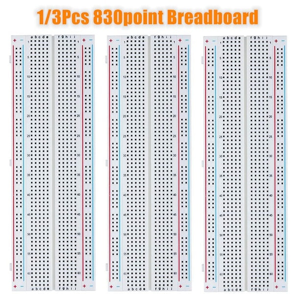 1-3-5 pièces MB-102 Protoboard carte PCB BreadBoard 830 Point sans soudure Test de prototype universel développer pour Arduino raspberrypi
