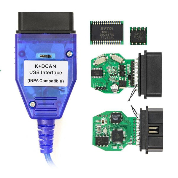 BM00W INPA K+CAN FTDI FT232RL Chip with Switch For BM00W Scanner Inpa k dcan USB Cable OBD OBD2 Diagnostic Interface
