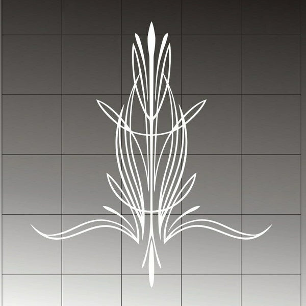 2PCS Pinstripe Applique Sword Flower Decal Fireworks Fish Car Sticker Decal Vinyl