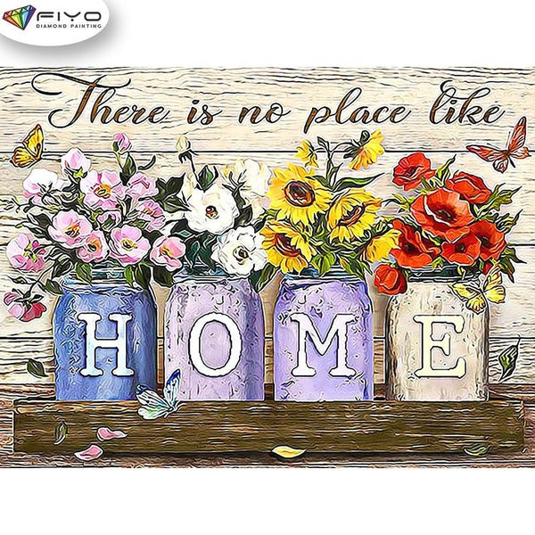FIYO Home Diamond Painting Kits For Adults DIY 5D Diamond Mosaic Diamond Painting Home and Kitchen Fashion Canvas Pictures Wall Decoration Gifts Arts