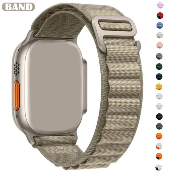 Band for Smart Watch Ultra 2-Ultra 49mm 9 8 7 45mm 41mm 44mm 40mm for Smartwatch Series SE 6 3 5 4 2 1 42mm 38mm, Nylon Soft Sport Outdools Breathabl