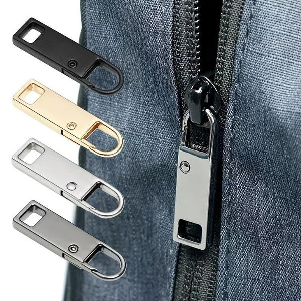 4 pièces tirette de fermeture à glissière détachable, accessoires de fermeture à glissière de remplacement pour jeans et sac à dos, outils de couture
