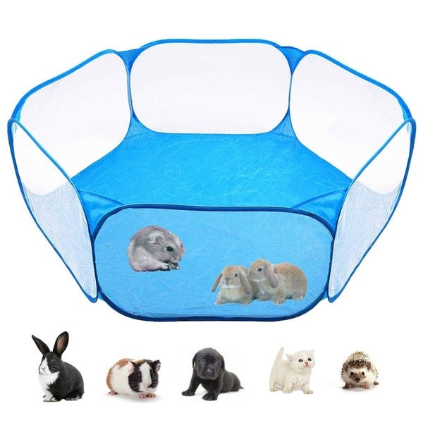 Pet Playpen Portable Indoor-Outdoor Small Animal Cage Game Playground Fence for Hamster Chinchillas and Guinea Pigs