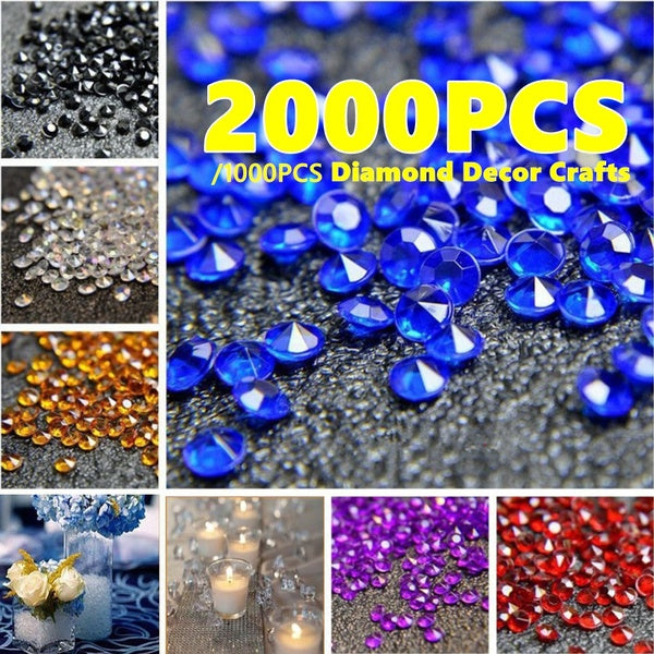 2000-1000 PCS Nouveau 4.5mm Décoration De Mariage Artisanat Diamant Confetti Table Disperse Cristaux Acryliques Clairs Pièce Maîtresse Événements Fêt