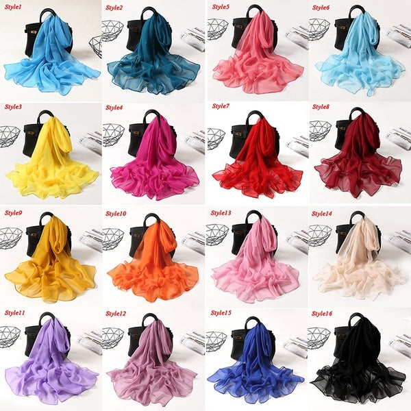 Women Summer Scarves Sunscreen Scarves Women Solid Color Dance Scarves Shawl Outdoor Casual Party Accessories