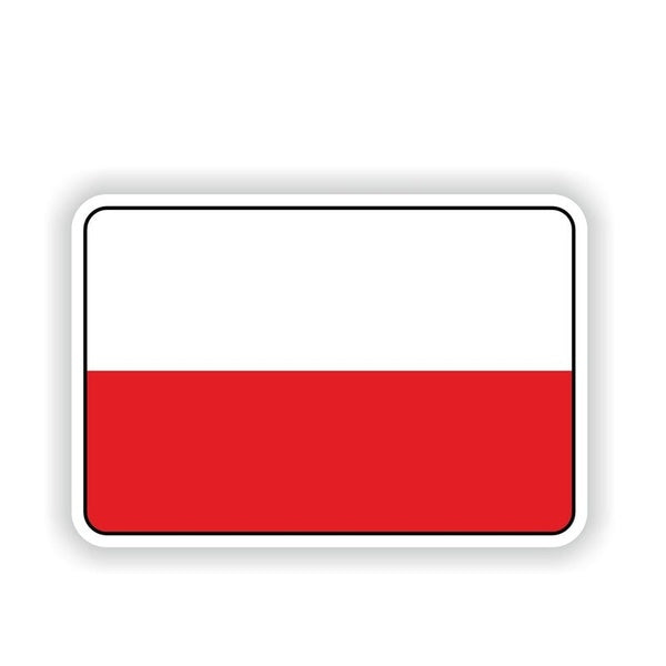 Fashion 12.1CM*8CM Car Window Poland Flag Car Sticker Bike Decal 6-1696