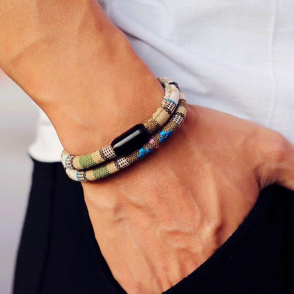 Bohême Corde Bracelet Homme Femme 100% Acier Inoxydable Hommes Braslet Accessoires Charme Braclet Urgence Sauvetage Survie Brazalete