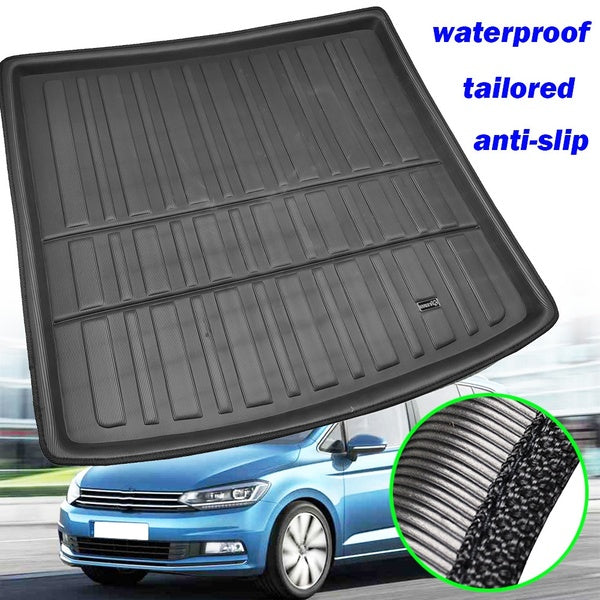 Tailored Boot Cargo Liner For VW Touran MK3 3 2016 2017 2018 2019 Rear Trunk Floor Mat Tray Carpet Car Styling