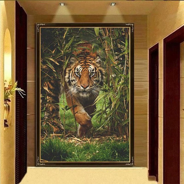 5D Diamond Paintings Jungle Tiger Full Diamond Art Embroidery Gifts Large Living Room Office DIY Home Decor Diamond Cross Stitch Kits