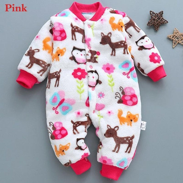 Autumn Winter Baby Cotton Clothing Boys Girls Rompers Cute Infant Overall Toddler Jumpsuit Baby Clothes