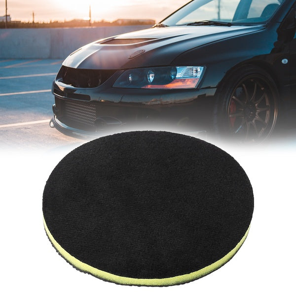 X AUTOHAUX 3.9" -6"-4.8" 1-2Pcs Clay Magic Bar Polish Sponge Pad Auto Car Detailing Cleaning Wax Round Pad Waxing Tool Black