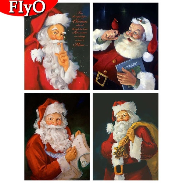 Diamond Painting Full Drill Square Santa Claus Diamond Embroidery Sale Christmas Mosaic Home Decoration Craft Kit