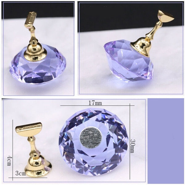 Magnetic Showcase Nail Art UV Gel Polish Holder Crystal Practice Display Stand