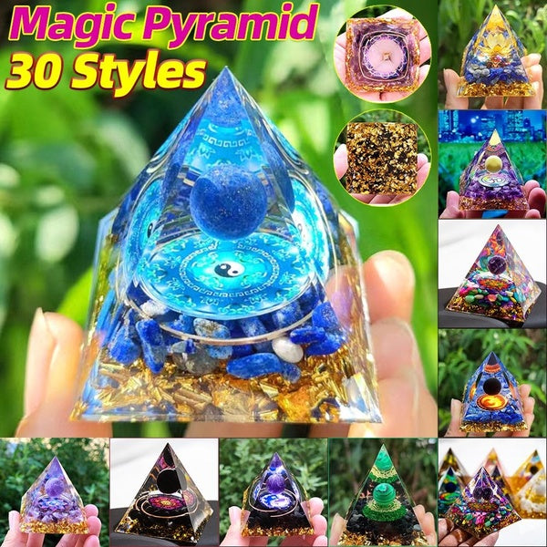 30 Styles Pyramid Crystals Magic Art Amethyst Crystals Sphere Constellation Natural Quartz Cristal Decor Stone Orgonite Energy Healing Reiki Yoga Med