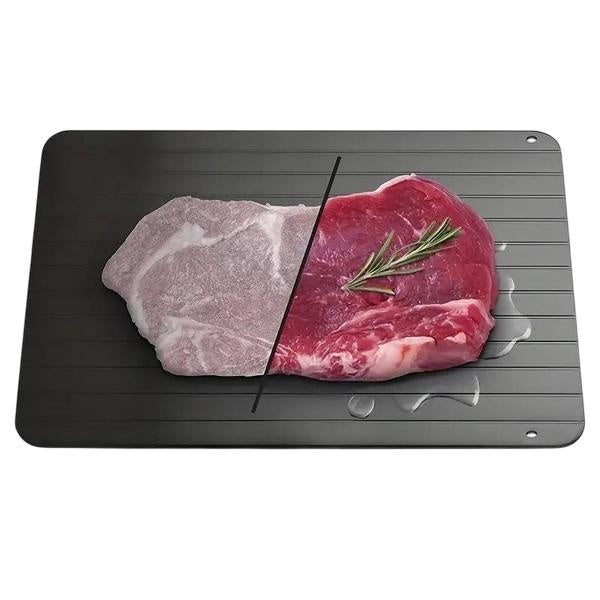 GOXAWEE Defrosting Tray For Frozen Meat, 9inch Rapid Defrost PlateFor Food, Aluminium Fast And Healthier Way Of Thawing Food Tray. Natural Thawing Mat