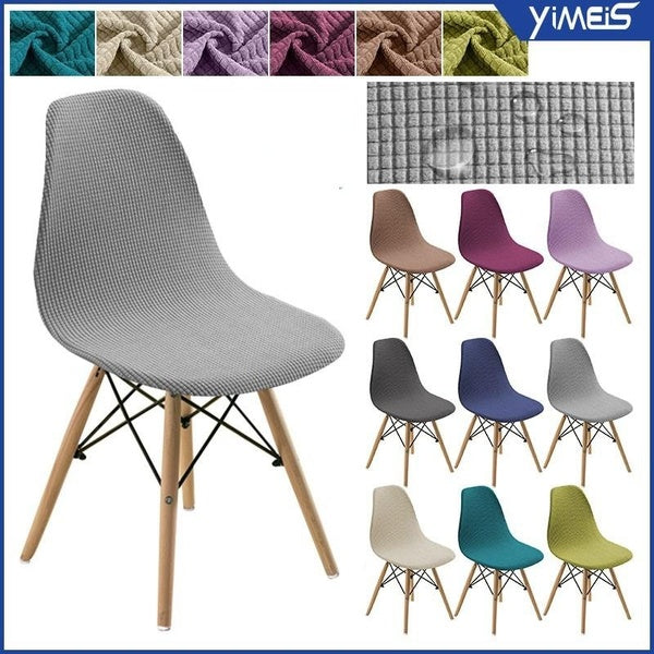 Beat Seller Trending 1-2-4pcs Eames Chair Cover Spandex Solid Color Armless Shell Chair Couvre Elasitc Slipcover Protector pour Banquet de mariage