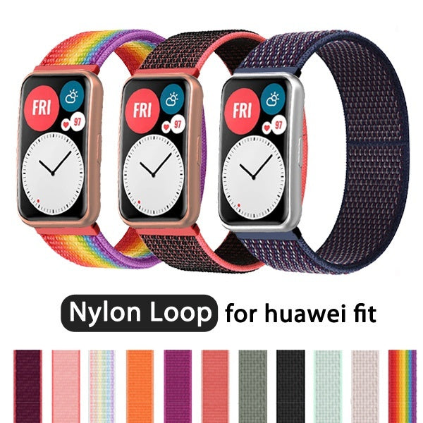 Nylon loop for Huawei Watch fit band Strap Smartwatch sport Accessories Replacement Wristband Belt bracelet for Huawei fit watch